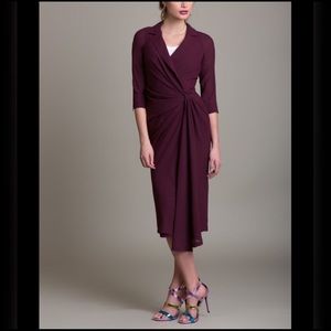Byron Lars Maroon Wrap Dress w Twist & Side